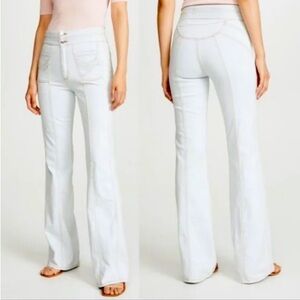 Veronica Bread Farrah Wide leg Flare jeans White Sz 29